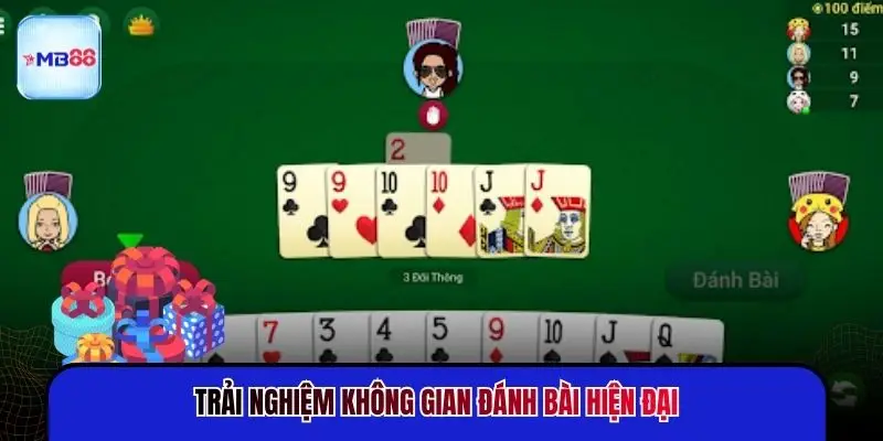 Trải nghiệm không gian đánh bài hiện đại 